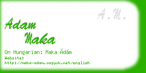 adam maka business card